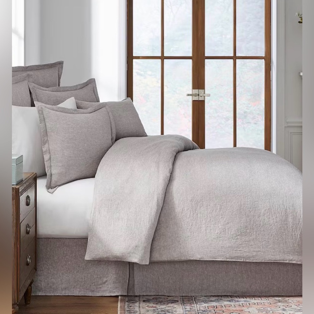 Southern Living Heirloom Linen Gray Full/Queen Duvet Cover